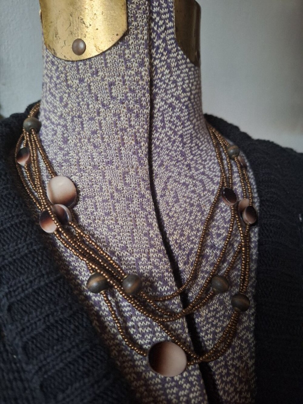 Brown Beaded Necklace